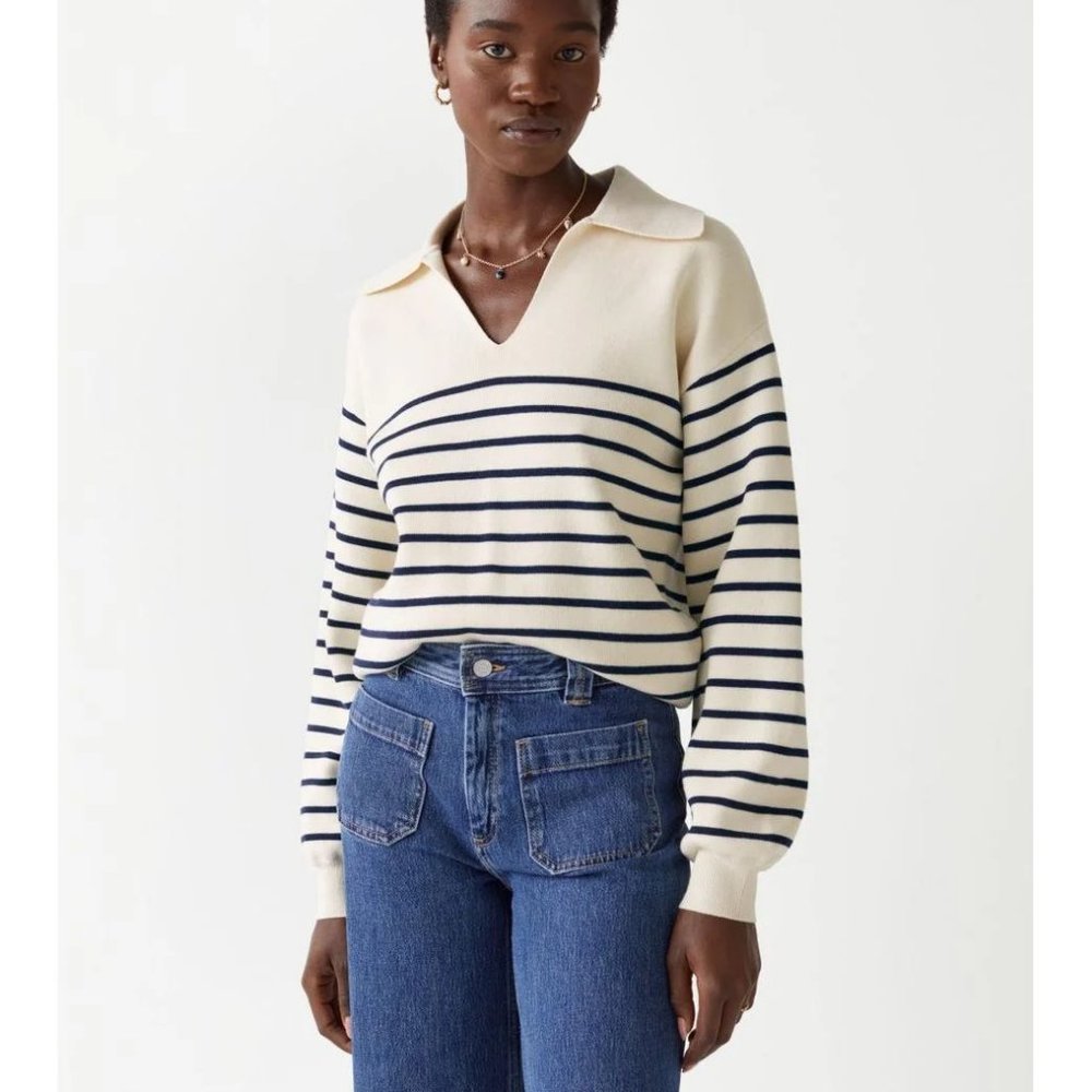 & Other Stories Relaxed Collared Sweater